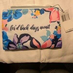 Vera Bradley Lighten Up Wristlet Marian Floral Pouch with Zipper